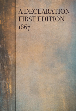 Robert Roberts A Declaration - 1867 - 1st ed